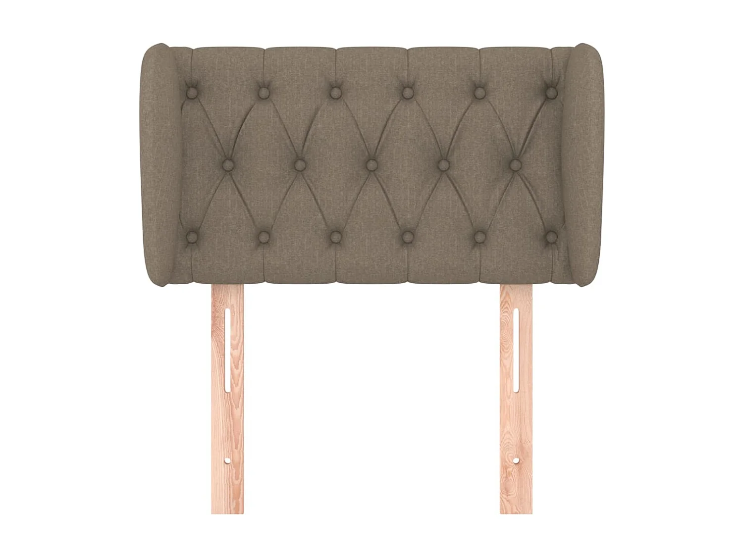 Mueble cabecero | Cabezal de cama | Cabecero de tela gris taupe 83x23x78/88 cm