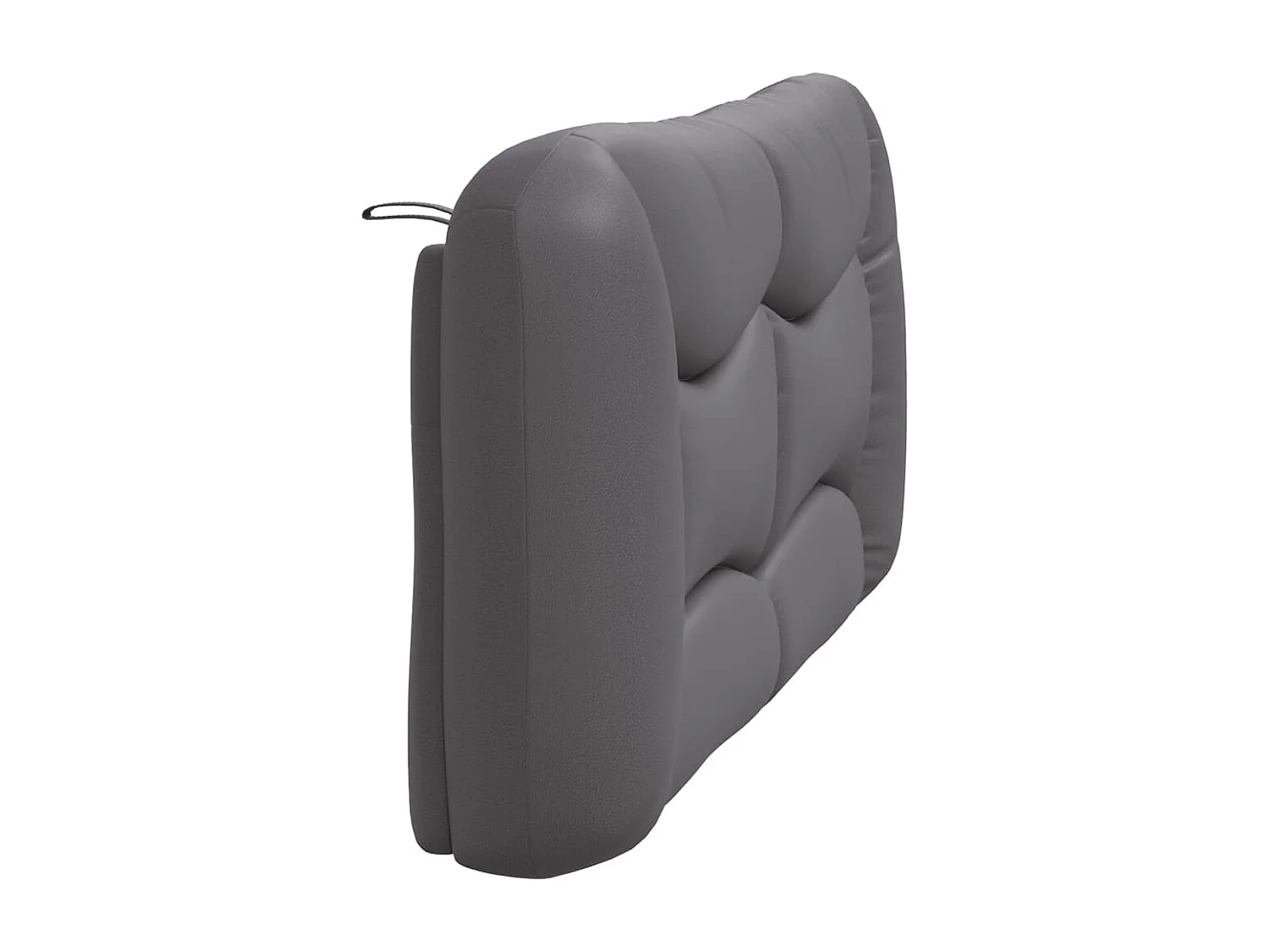 Cabecero de Cama | Cabezal de cama | Mueble de cabecero acolchado Hvar cuero sintético gris 160 cm