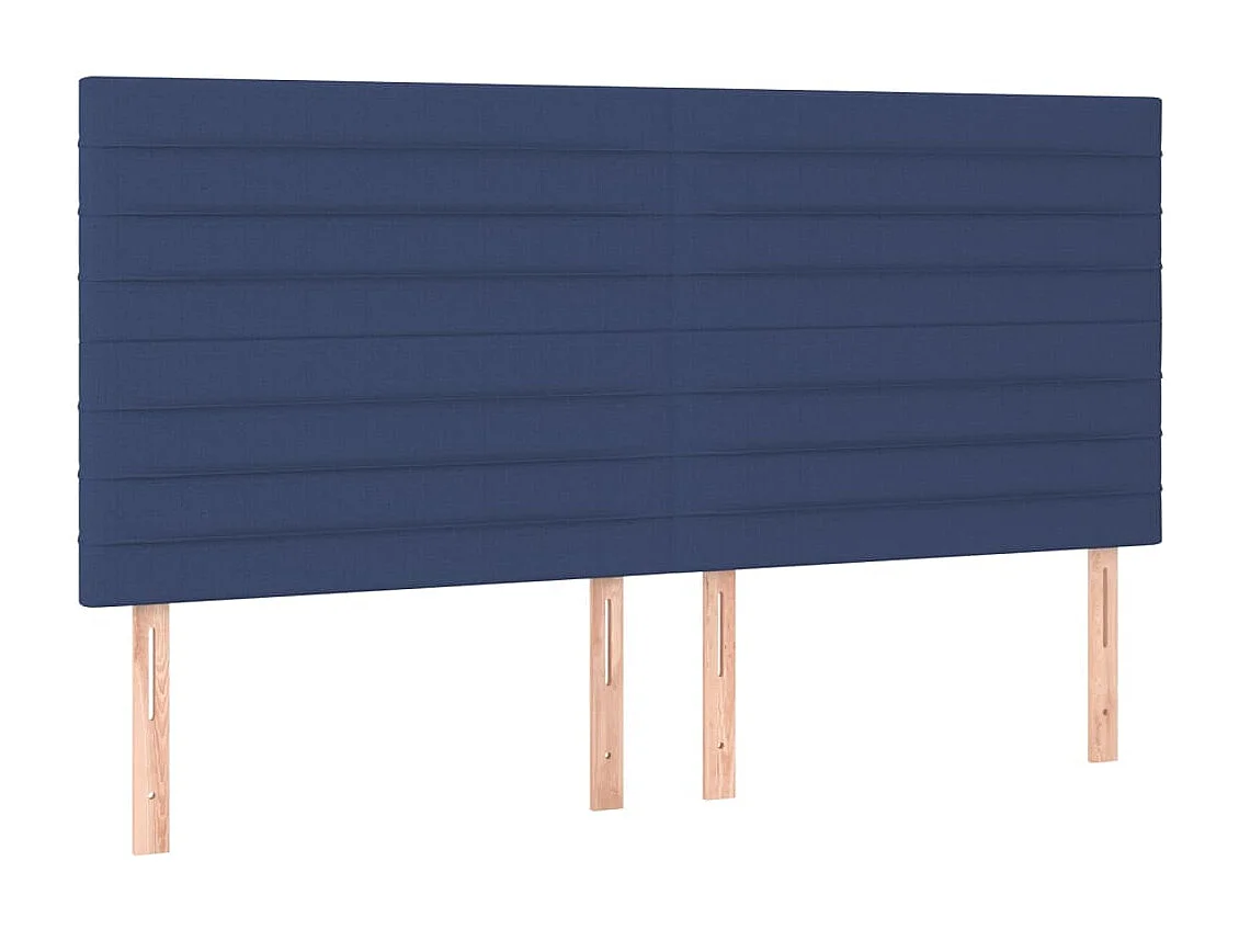 Hoofdbord | Hoofdeinde LED 200x5x118/128 cm stof blauw