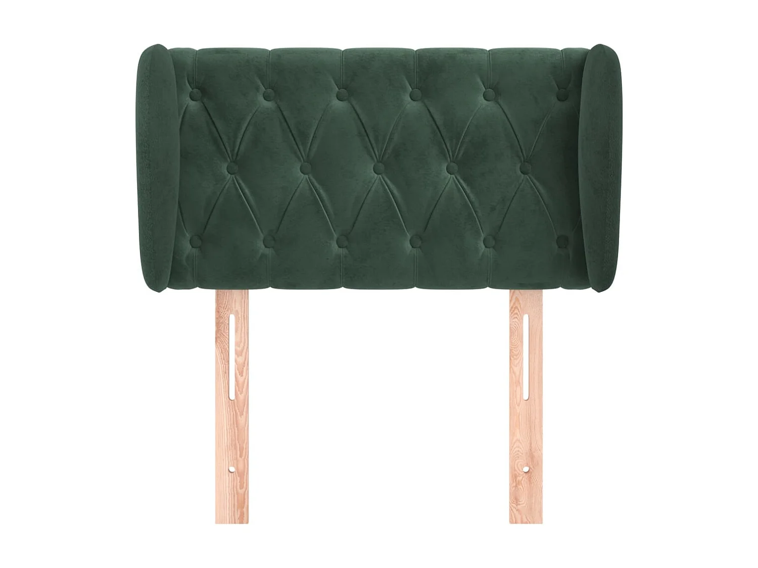 Tête de Lit | Panneau de tête pour lit Moderne avec oreilles Vert foncé 83x23x78/88 cm Velours