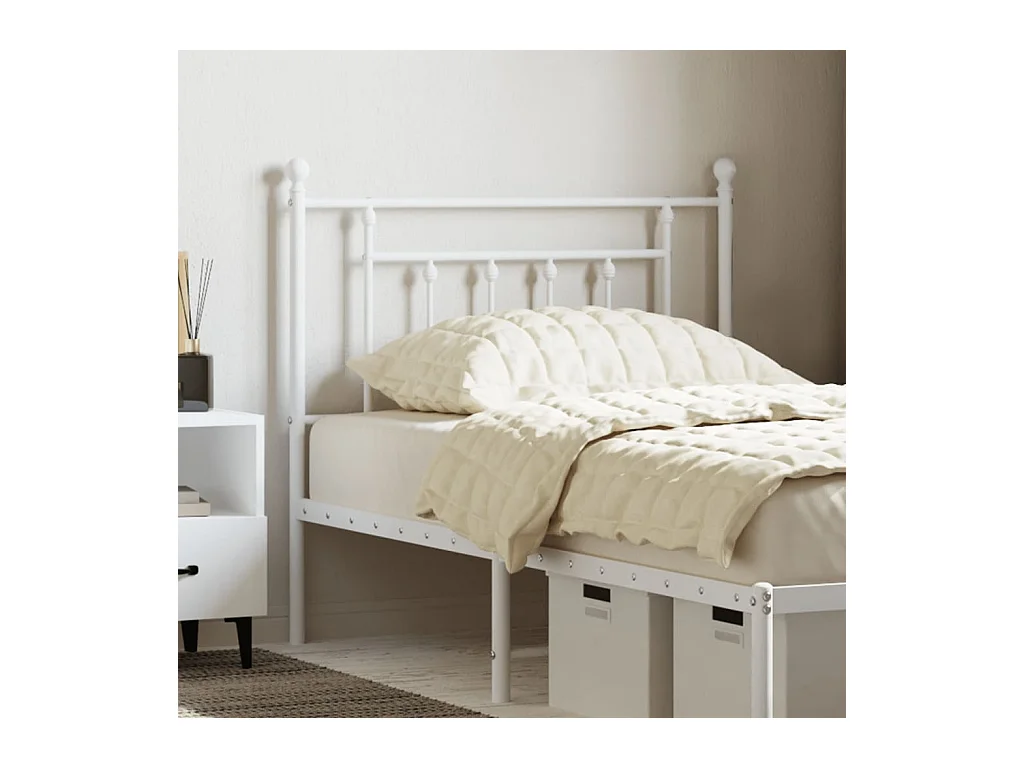 Mueble cabecero | Cabezal de cama | Cabecero de metal blanco 90 cm