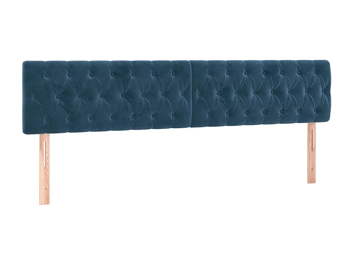 Hoofdbord | Hoofdeinde LED 180x7x78/88 cm fluweel donkerblauw