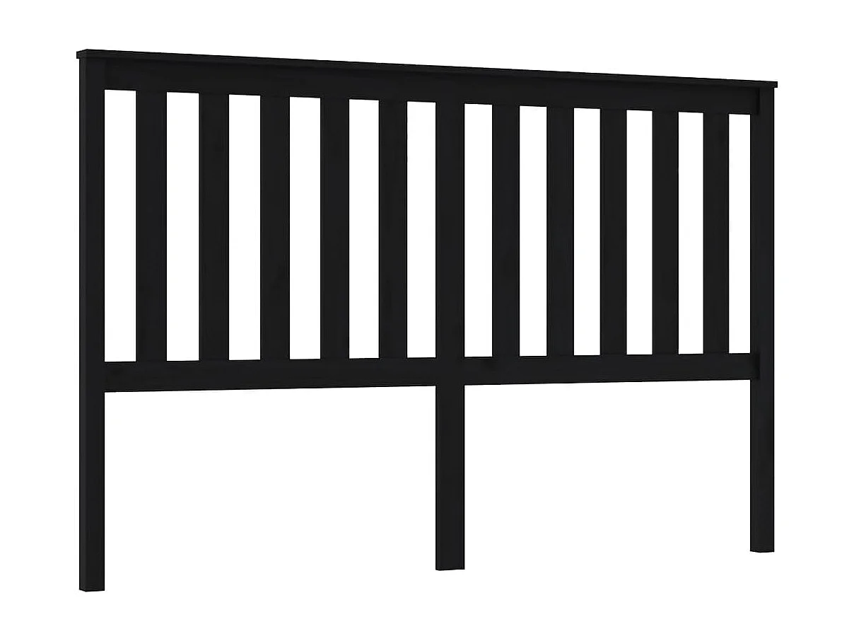 Hoofdbord | Hoofdeinde 166x6x101 cm massief grenenhout zwart