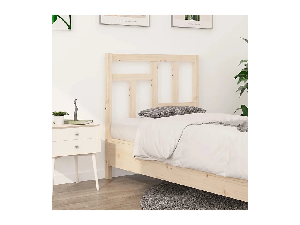 Cabecero de Cama | Cabezal de cama | Mueble de cabecero madera maciza de pino 95,5x4x100 cm