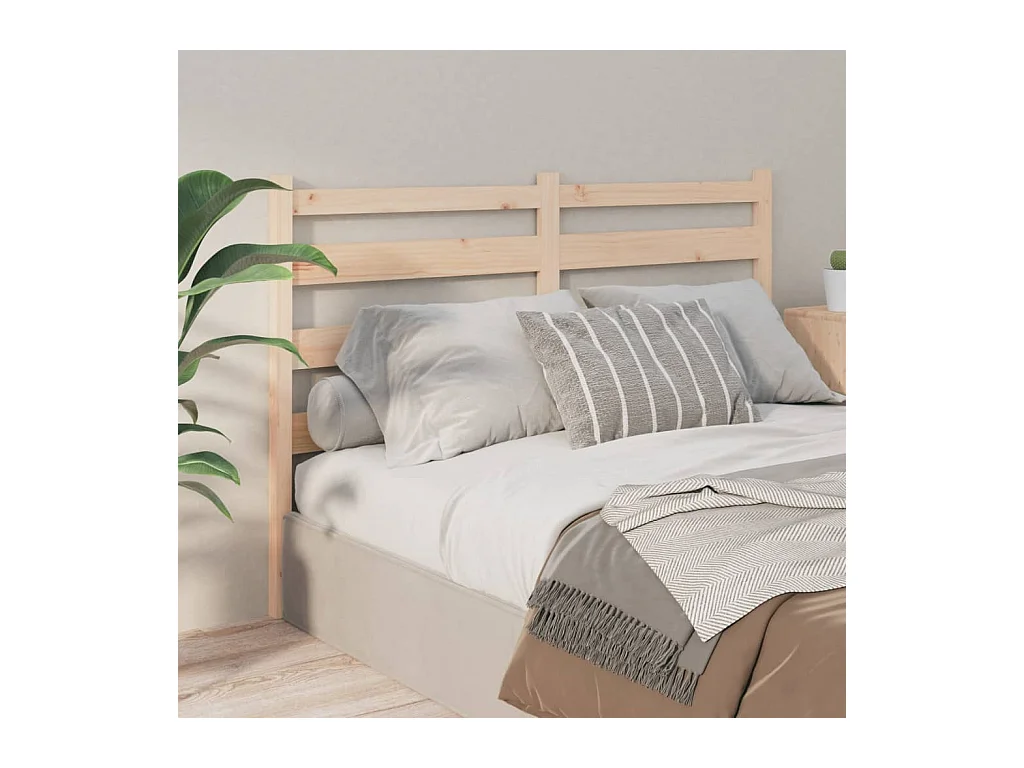 Tête de Lit | Panneau de tête pour lit Moderne 126x4x100 cm Bois massif de pin