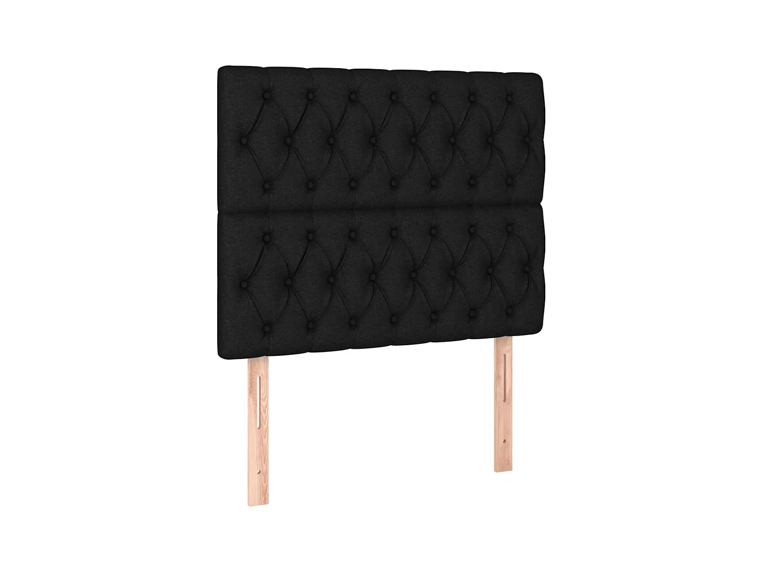 Cabecero | Cabezal de Cama | Mueble cabecero con luces LED tela negro 100x7x118/128 cm
