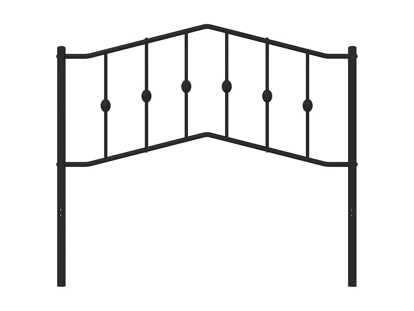 Mueble cabecero | Cabezal de cama | Cabecero de metal negro 107 cm