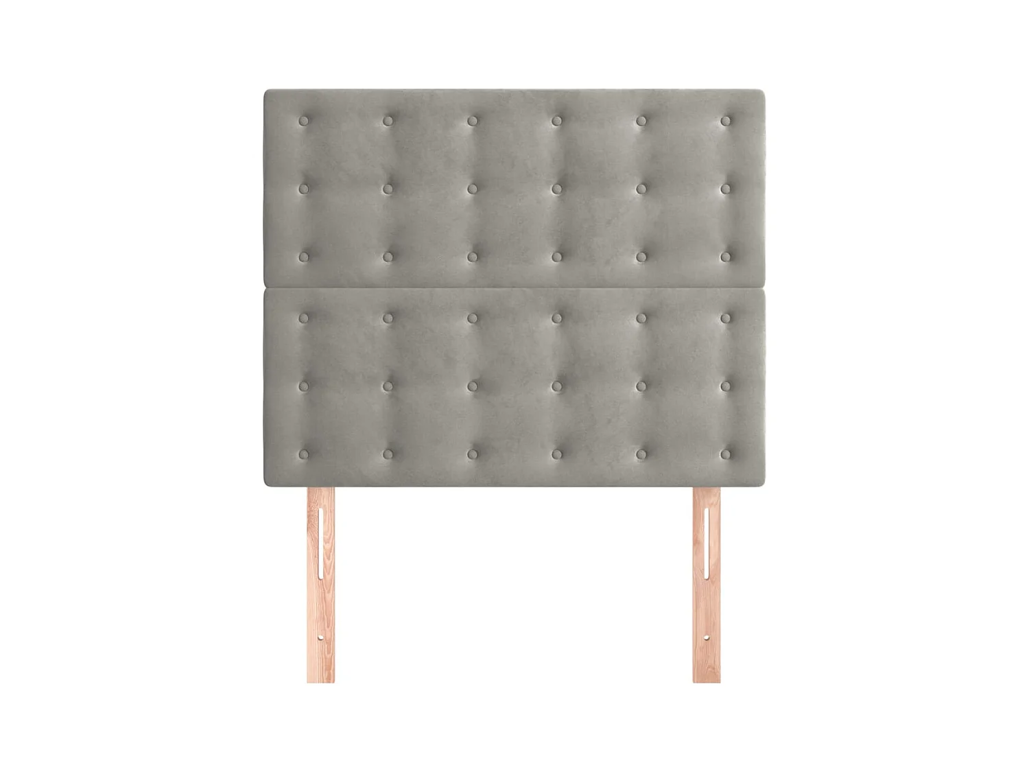 Cabeceros | Cabezal de cama | Mueble de cabecero 2 unidades de terciopelo gris claro 100x5x78/88 cm