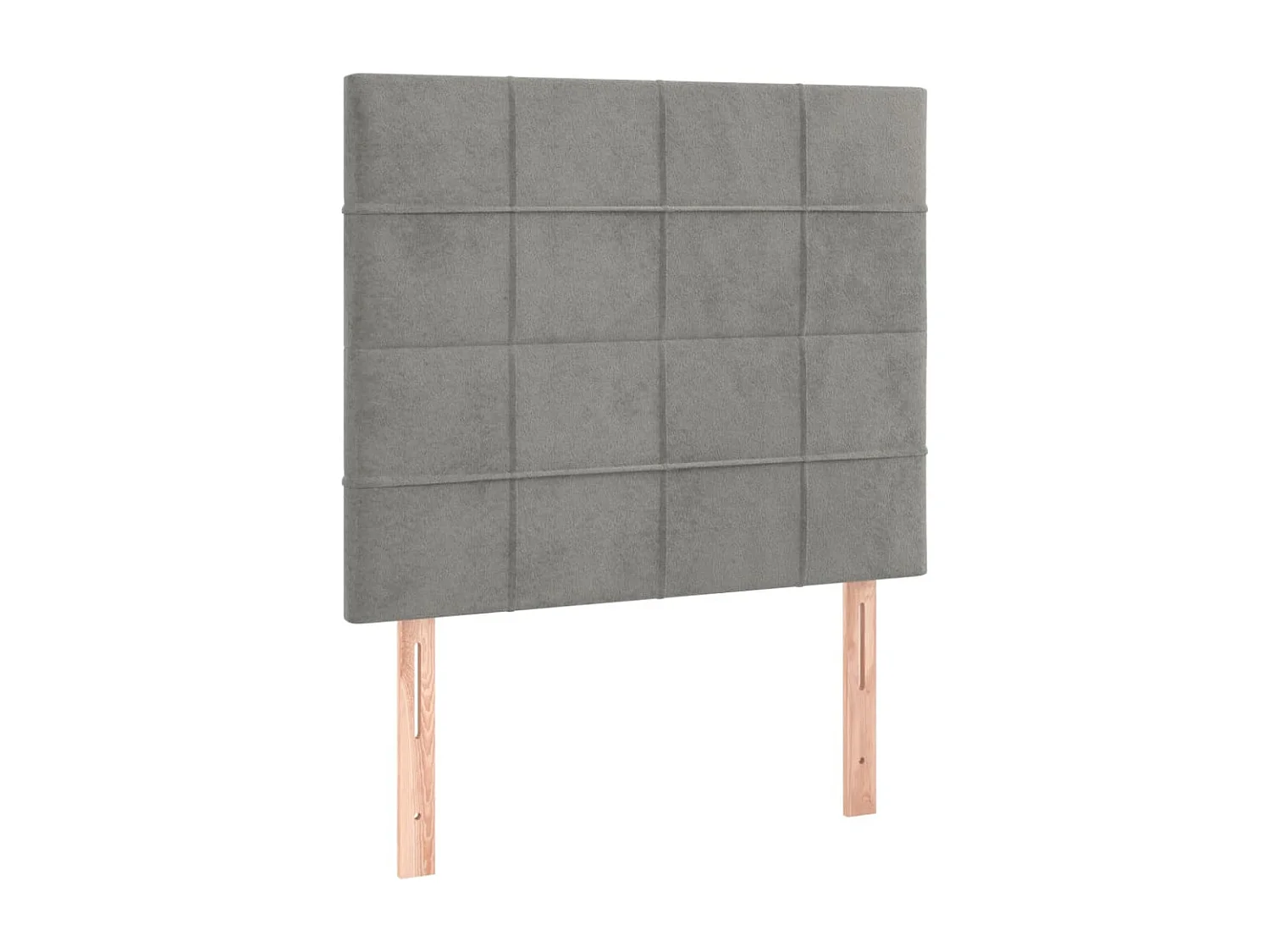 Hoofdbord | Hoofdeinde LED 100x5x118/128 cm fluweel lichtgrijs