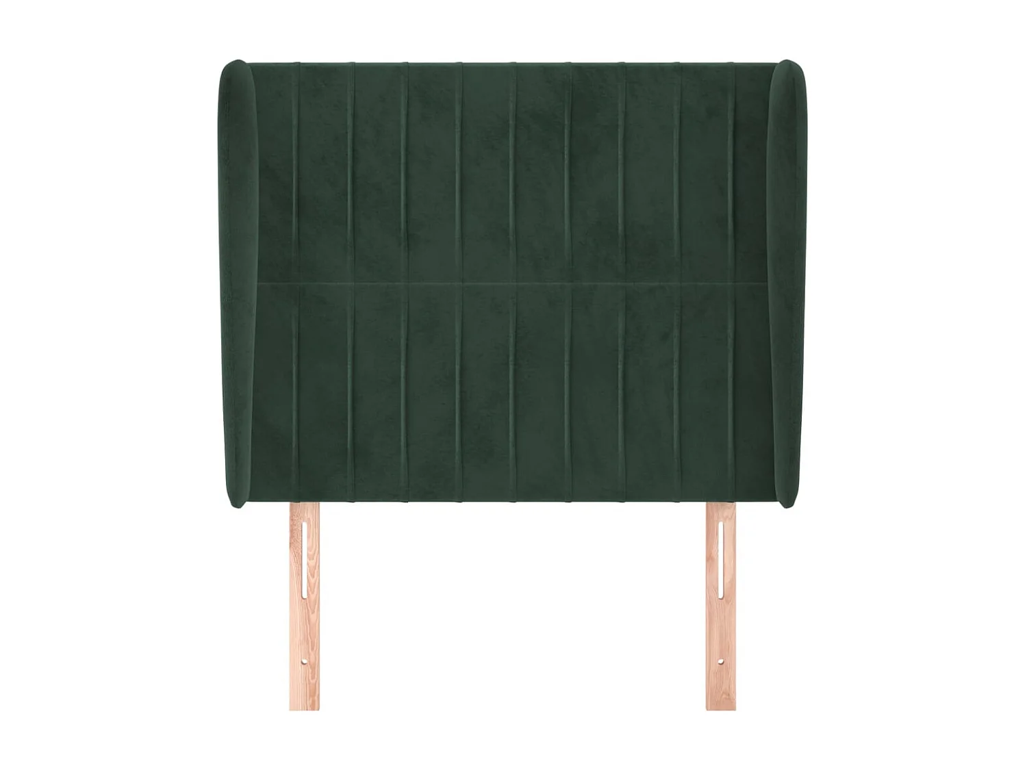 Tête de Lit | Panneau de tête pour lit Moderne avec oreilles Vert foncé 83x23x118/128 cm Velours