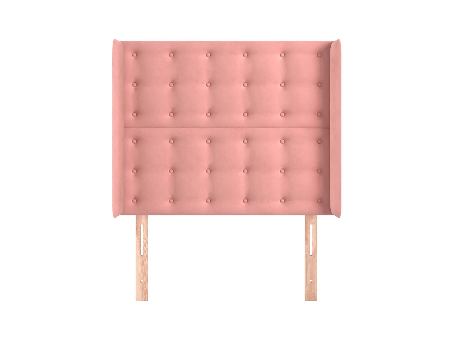 Tête de Lit | Panneau de tête pour lit Moderne avec oreilles Rose 103x16x118/128 cm Velours