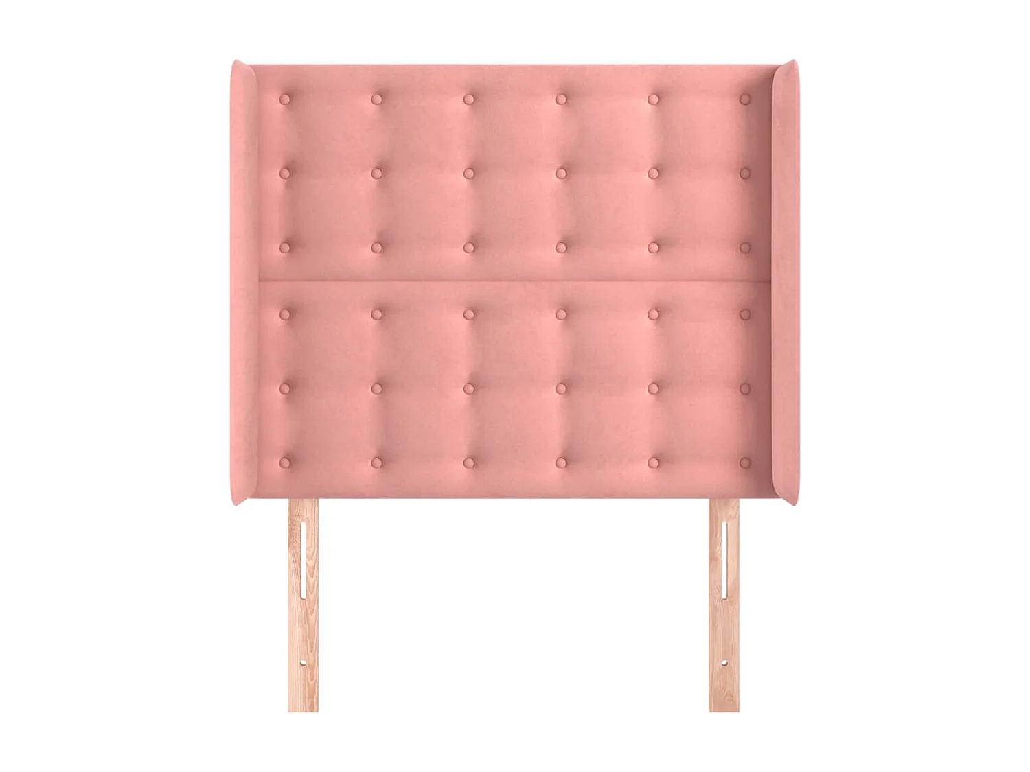 Tête de Lit | Panneau de tête pour lit Moderne avec oreilles Rose 103x16x118/128 cm Velours