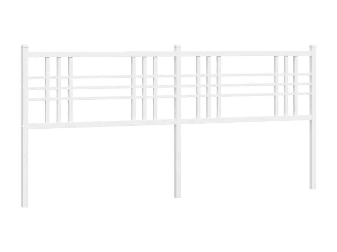 Tête de Lit | Panneau de tête pour lit Moderne métal blanc 193 cm