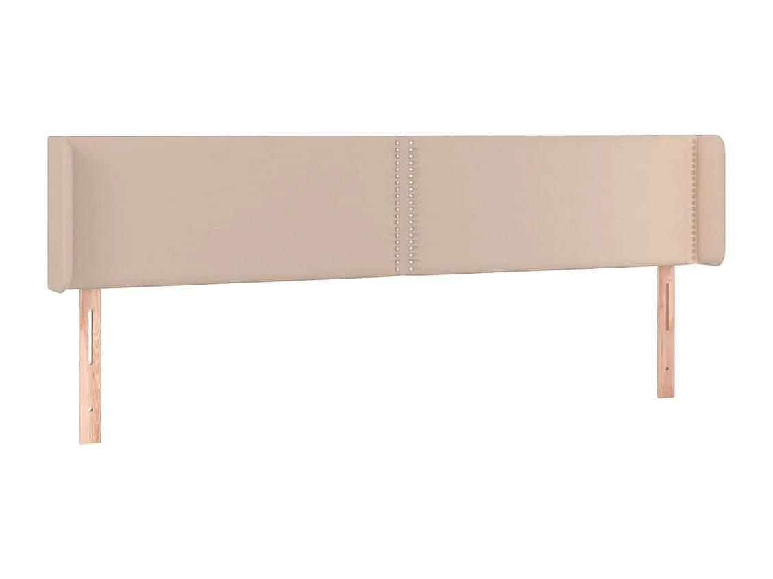 Tête de Lit | Panneau de tête pour lit Moderne avec oreilles Cappuccino 183x16x78/88 cm Similicuir