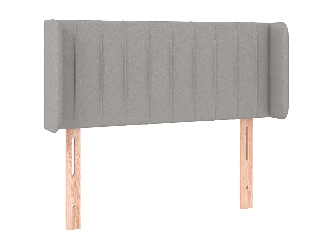 Mueble cabecero | Cabezal de cama | Cabecero con LED de tela gris claro 103x16x78/88 cm