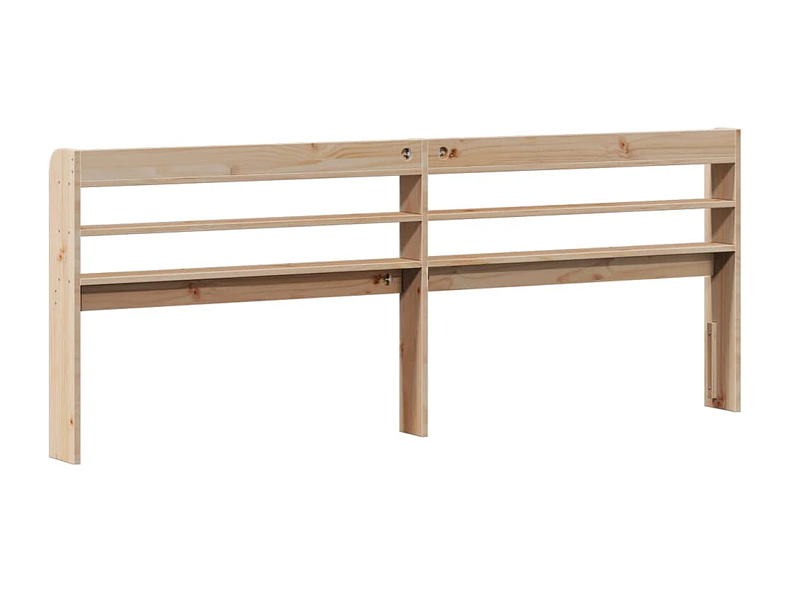 Cabecero de Cama | Cabezal de cama | Mueble de cabecero con estantes madera maciza de pino 180 cm