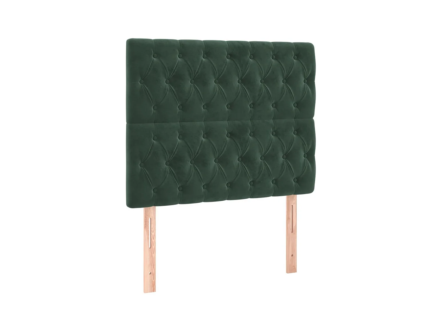 Tête de Lit | Panneau de tête pour lit Moderne à LED Vert foncé 100x7x118/128 cm Velours