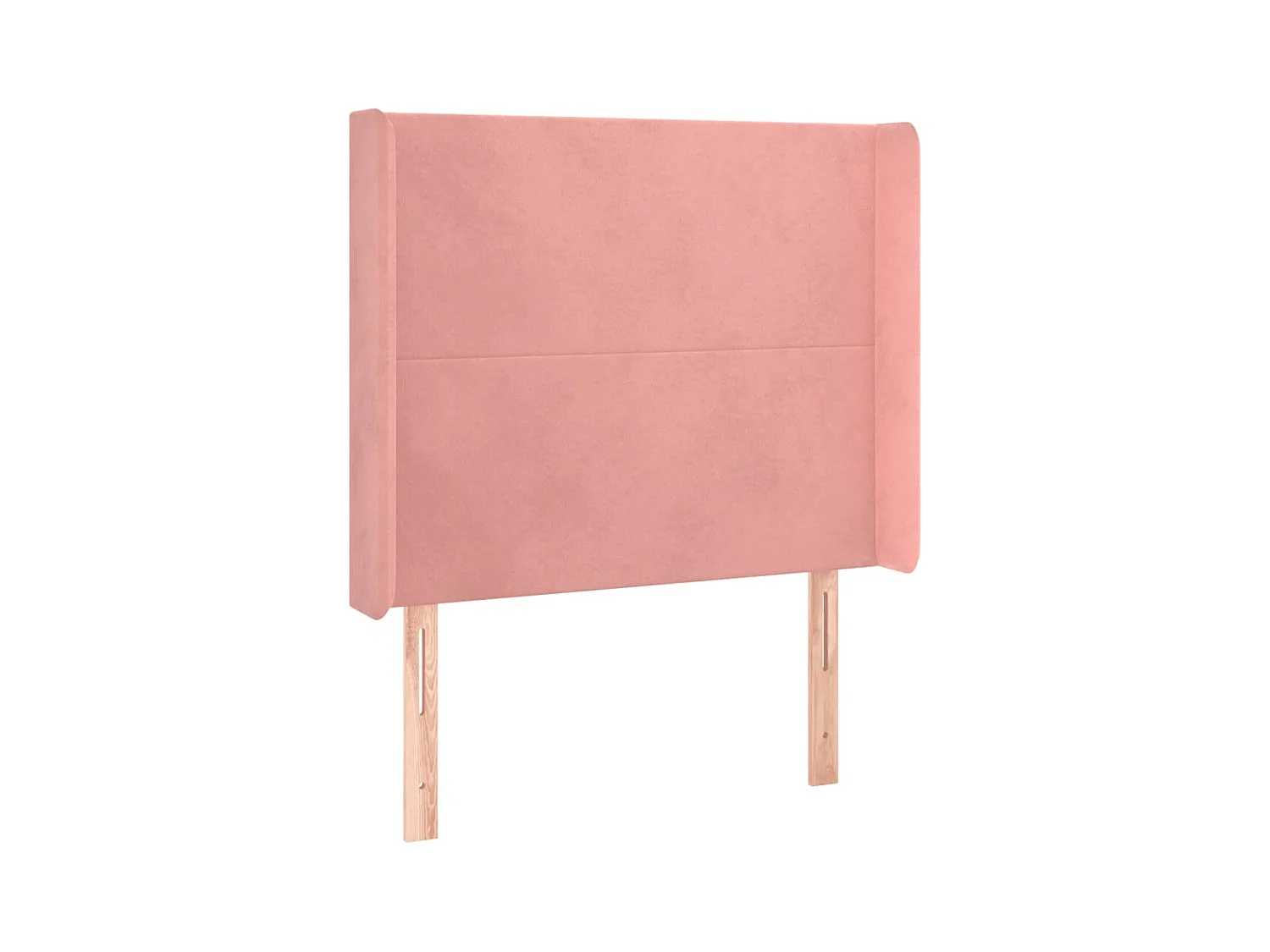 Cabecero | Cabezal de Cama | Mueble cabecero con LED de terciopelo rosa 93x16x118/128 cm