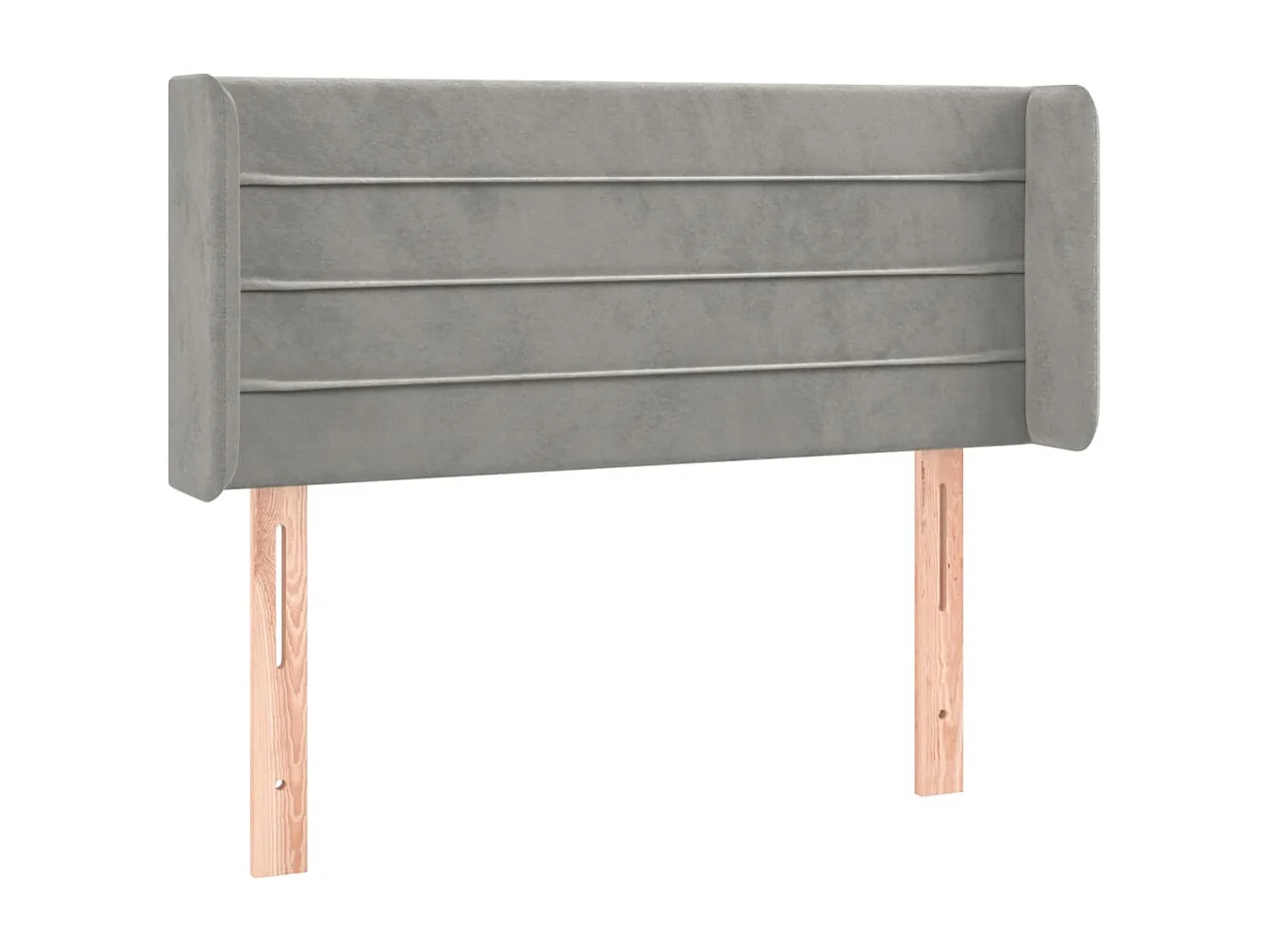 Hoofdbord | Hoofdeinde LED 83x16x78/88 cm fluweel lichtgrijs