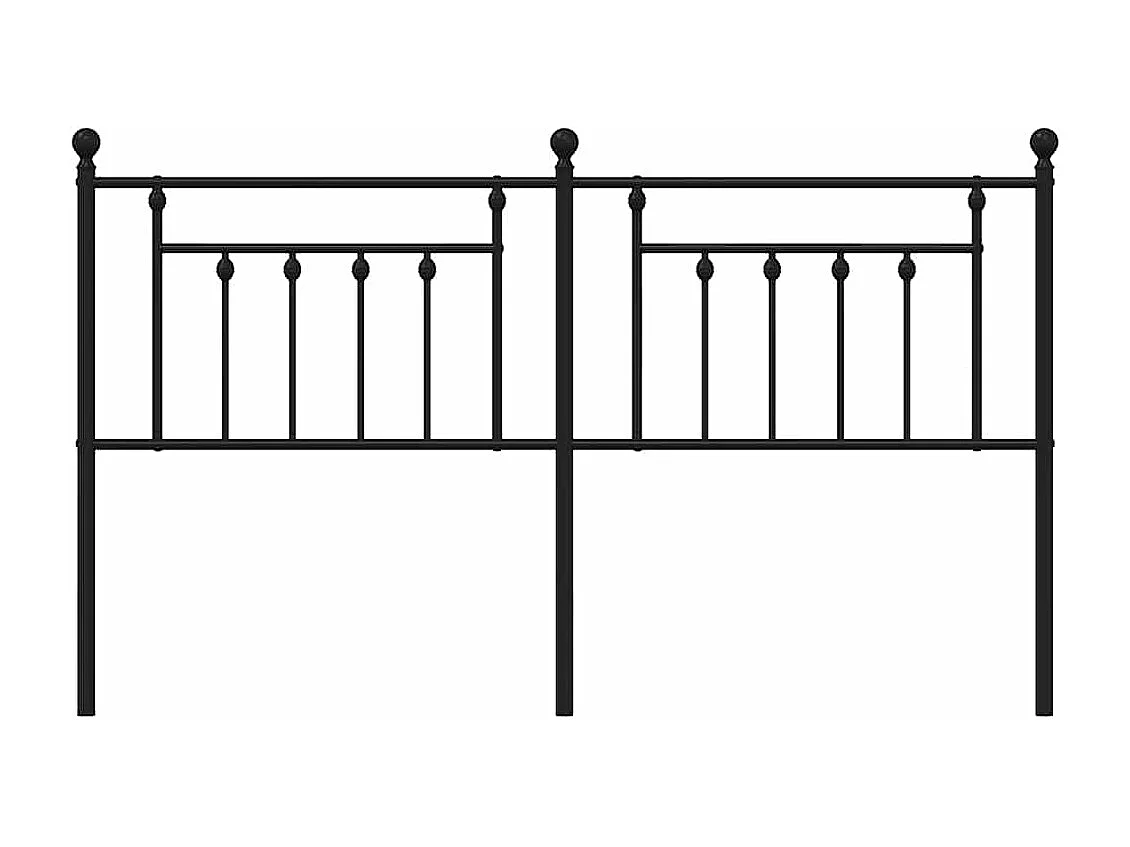 Mueble cabecero | Cabezal de cama | Cabecero de metal negro 180 cm