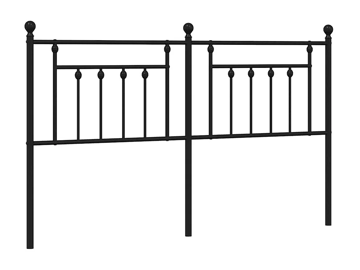 Mueble cabecero | Cabezal de cama | Cabecero de metal negro 180 cm