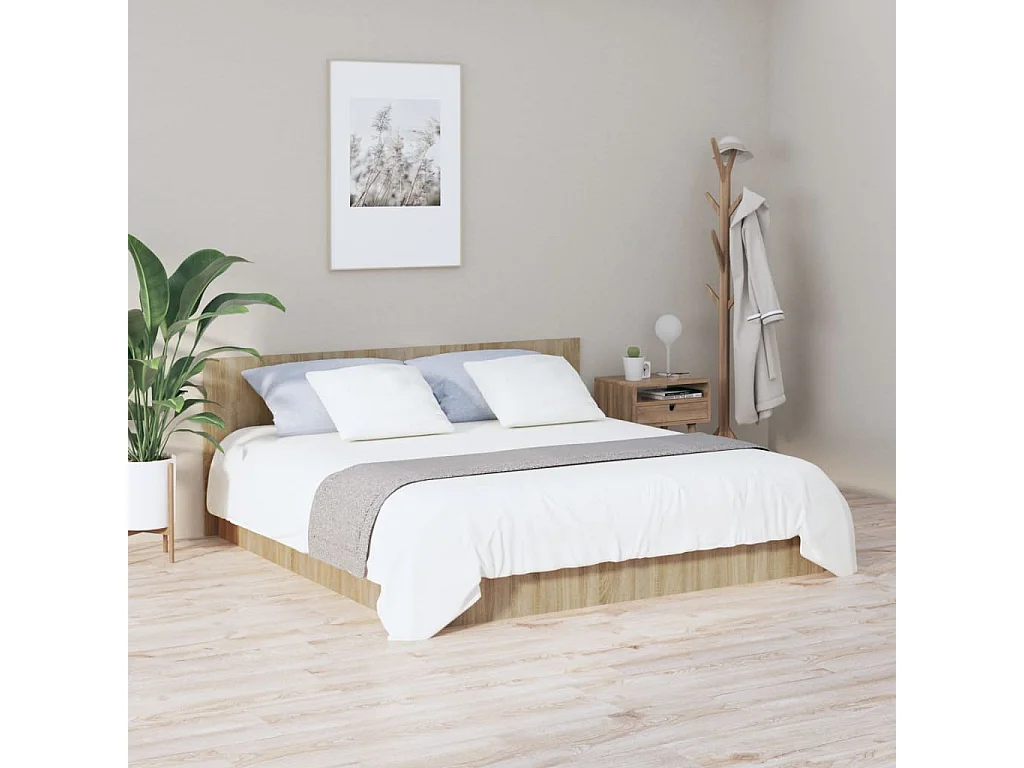 Hoofdbord | Hoofdeinde 200x1,5x80 cm bewerkt hout sonoma eikenkleurig
