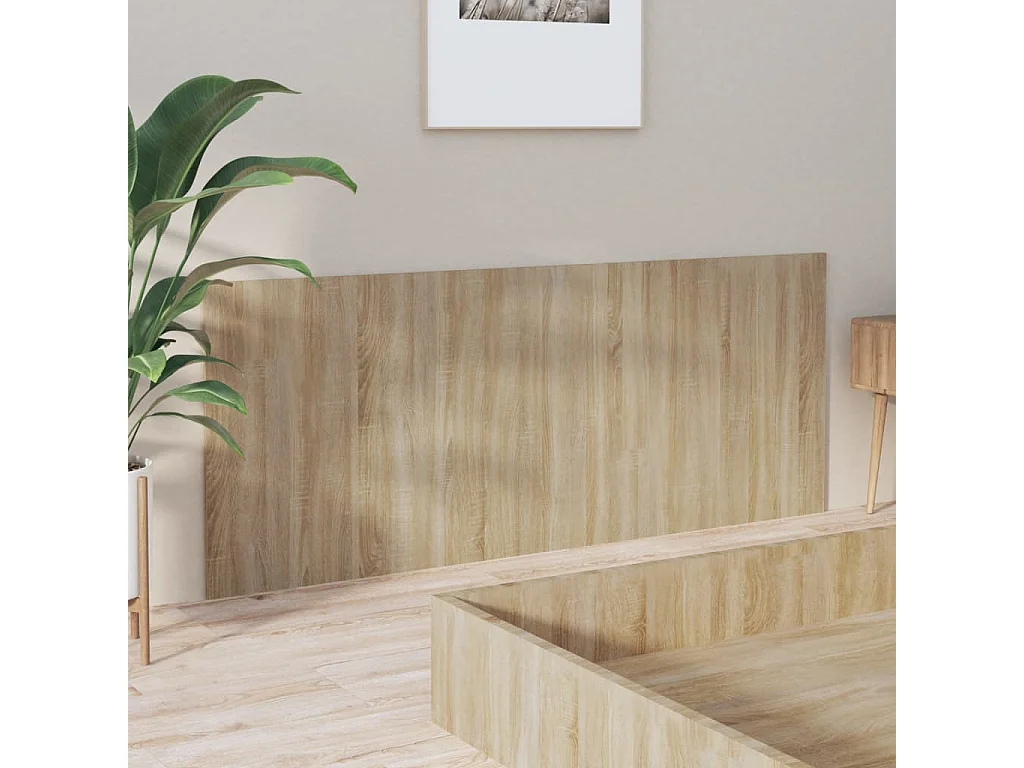 Hoofdbord | Hoofdeinde 200x1,5x80 cm bewerkt hout sonoma eikenkleurig