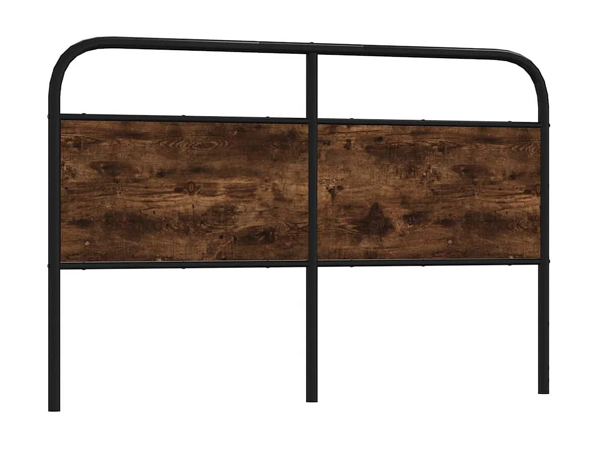 Tête de Lit | Panneau de tête pour lit Moderne chêne fumé 150 cm acier et bois d'ingénierie