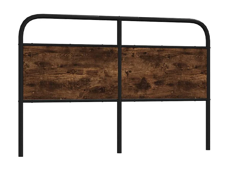 Tête de Lit | Panneau de tête pour lit Moderne chêne fumé 150 cm acier et bois d'ingénierie