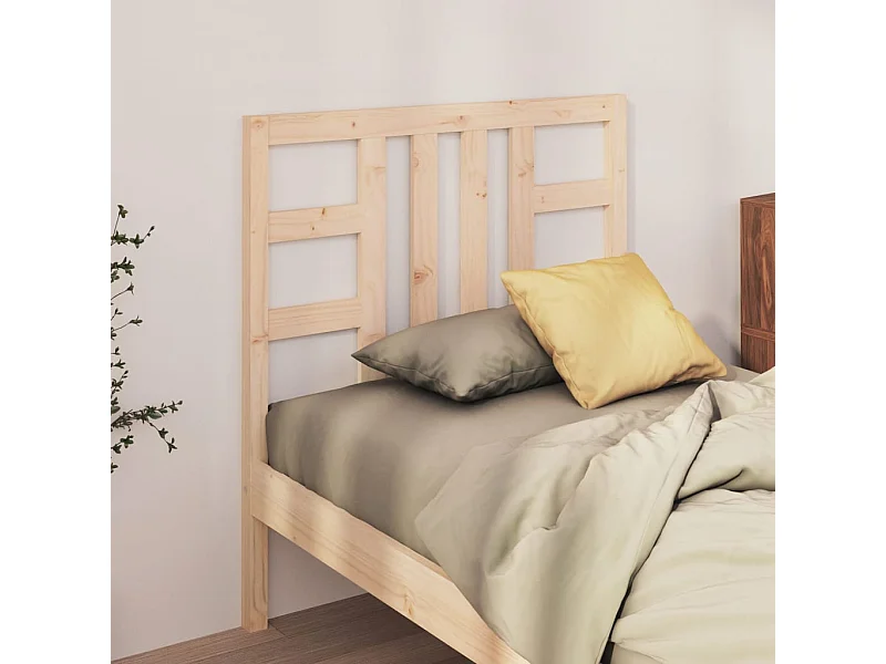 Cabecero de Cama | Cabezal de cama | Mueble de cabecero madera maciza de pino 81x4x100 cm