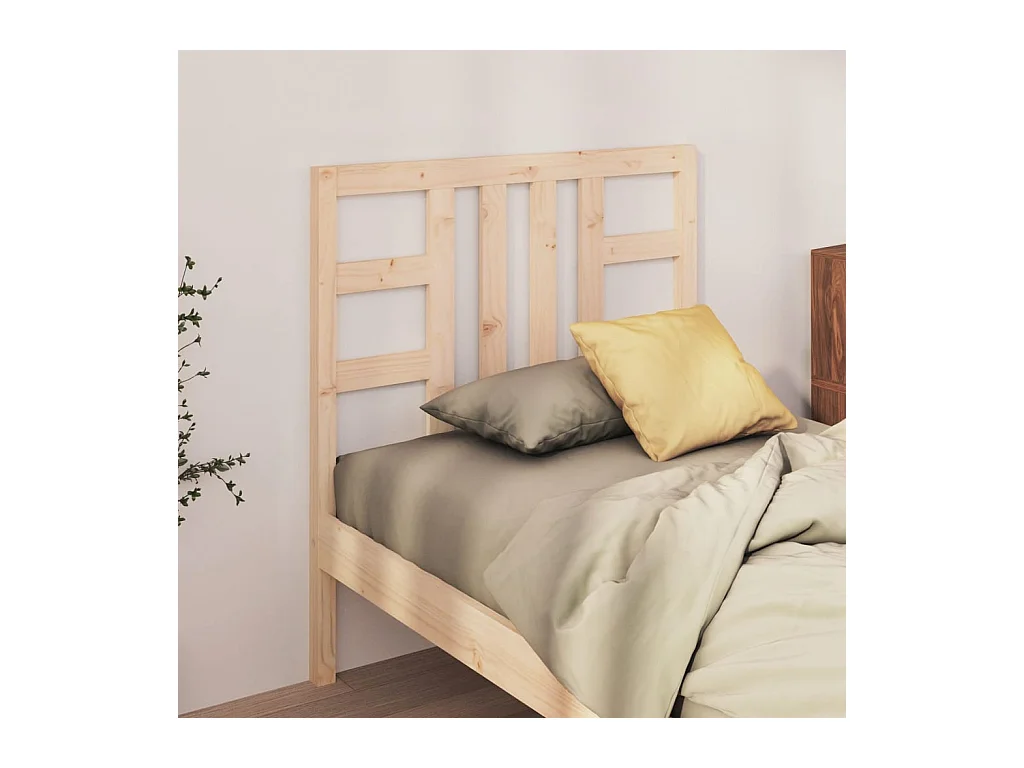 Cabecero de Cama | Cabezal de cama | Mueble de cabecero madera maciza de pino 81x4x100 cm