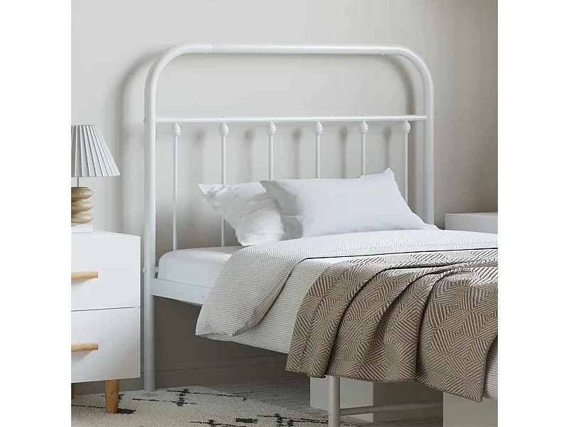 Mueble cabecero | Cabezal de cama | Cabecero de metal blanco 100 cm