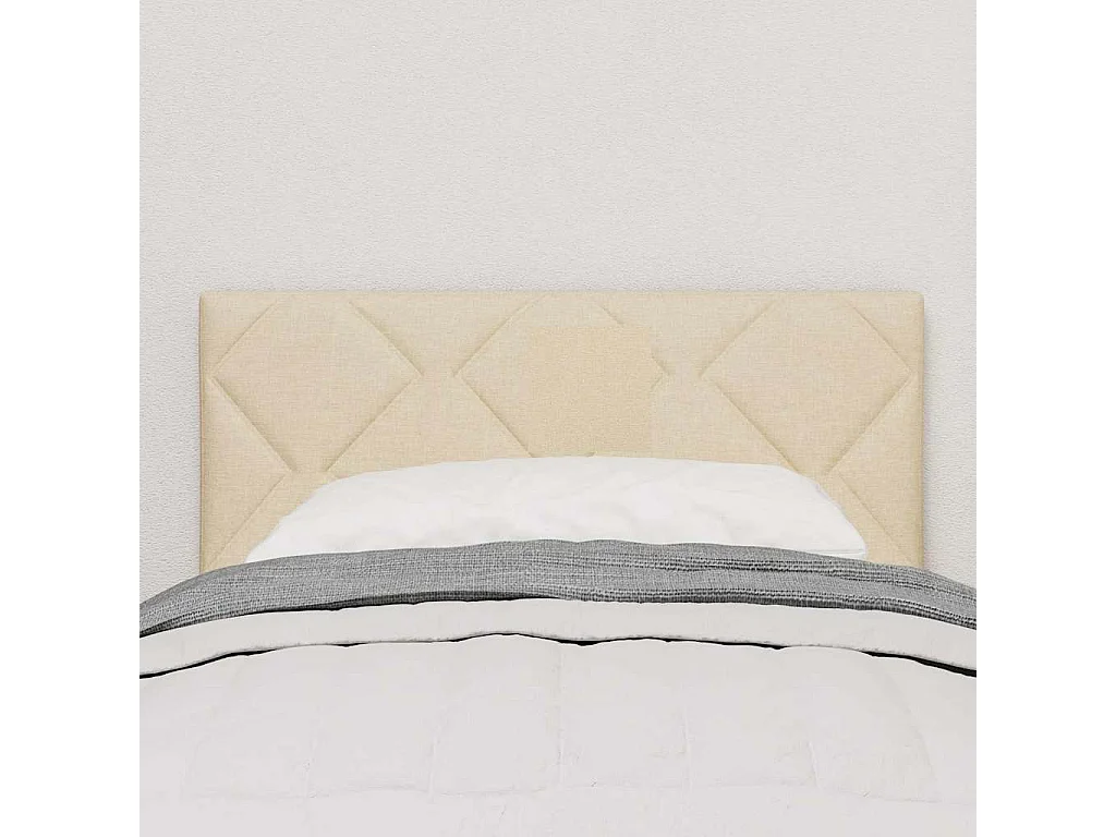 Tête de Lit | Panneau de tête pour lit Moderne en Tissu Geometric Manuel Crème 80 cm tissu
