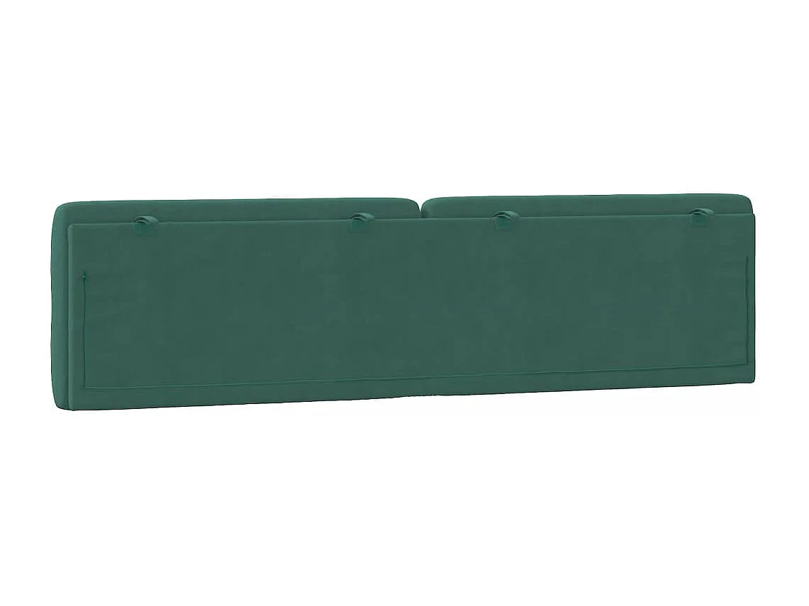 Cabecero de Cama | Cabezal de cama | Mueble de cabecero acolchado terciopelo verde oscuro 200 cm