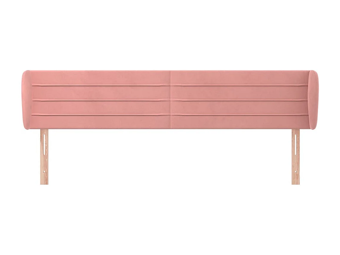 Hoofdbord | Hoofdeinde met randen 183x23x78/88 cm fluweel roze