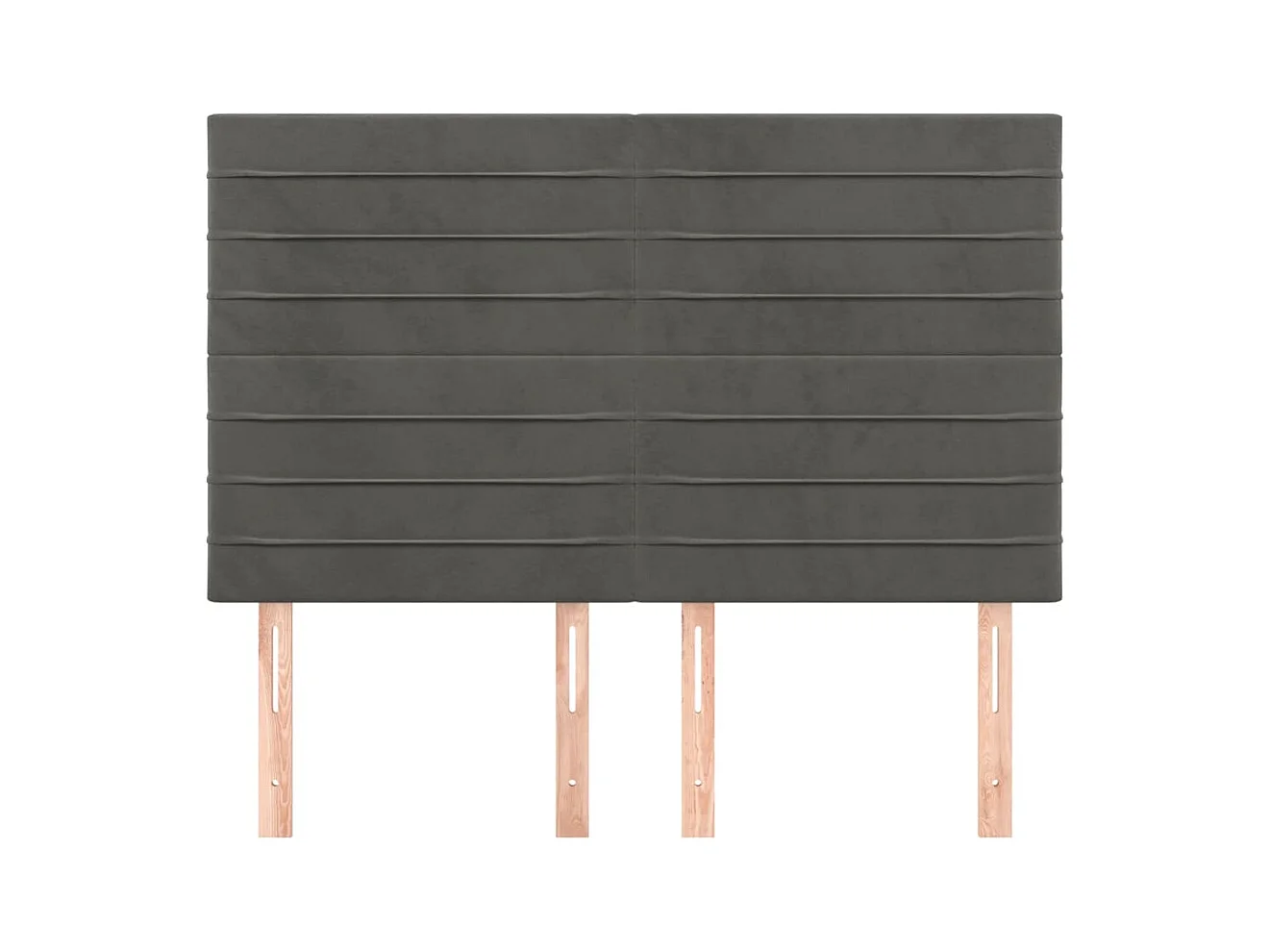 Cabeceros | Cabezal de cama | Mueble de cabecero 4 unidades terciopelo gris oscuro 72x5x78/88 cm