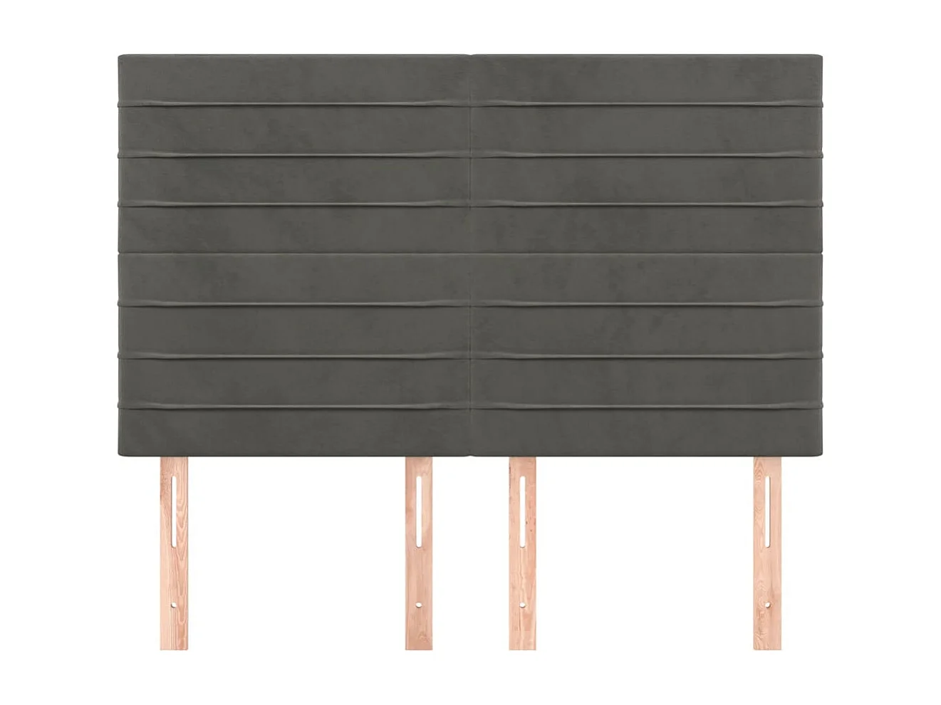 Cabeceros | Cabezal de cama | Mueble de cabecero 4 unidades terciopelo gris oscuro 72x5x78/88 cm