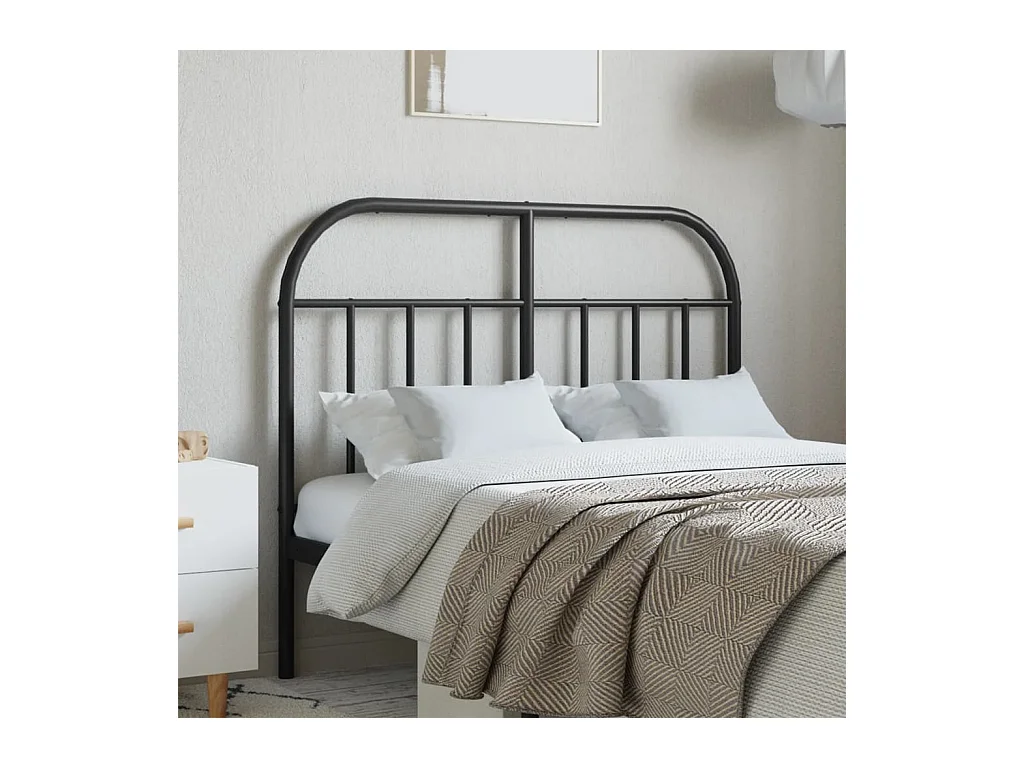 Mueble cabecero | Cabezal de cama | Cabecero de metal negro 120 cm