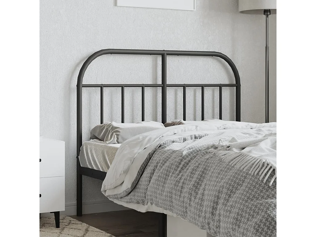 Mueble cabecero | Cabezal de cama | Cabecero de metal negro 120 cm