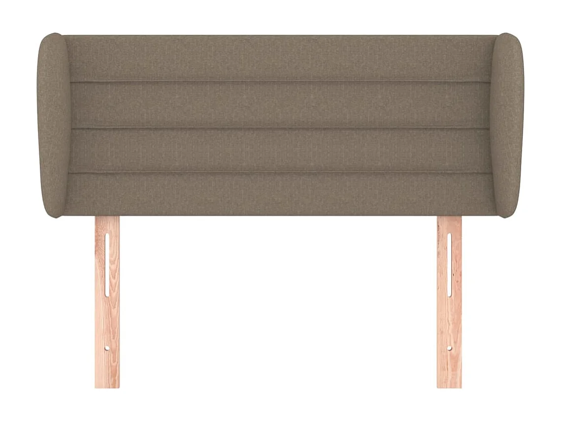 Mueble cabecero | Cabezal de cama | Cabecero de tela gris taupe 83x23x78/88 cm