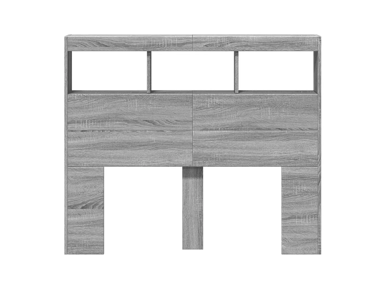 Cabecero de Cama | Cabezal de cama | Mueble de cabecero con luz LED gris Sonoma 100x17x102 cm