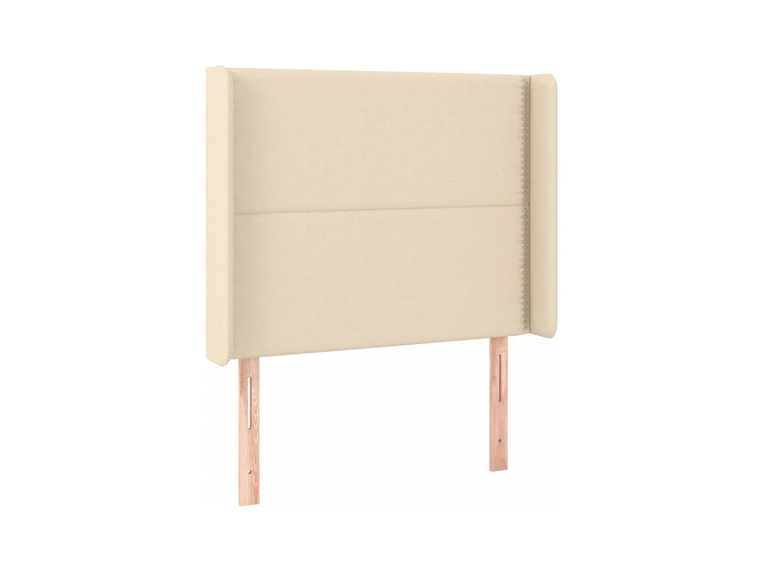 Mueble cabecero | Cabezal de cama | Cabecero con LED de tela color crema 93x16x118/128 cm