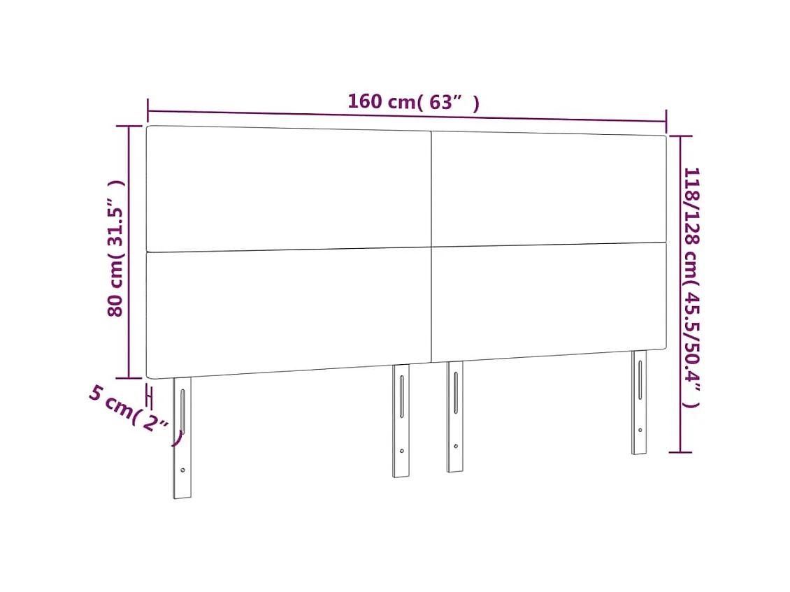 Cabeceros | Cabezal de cama | Mueble de cabecero 4 unidades de tela azul 80x5x78/88 cm