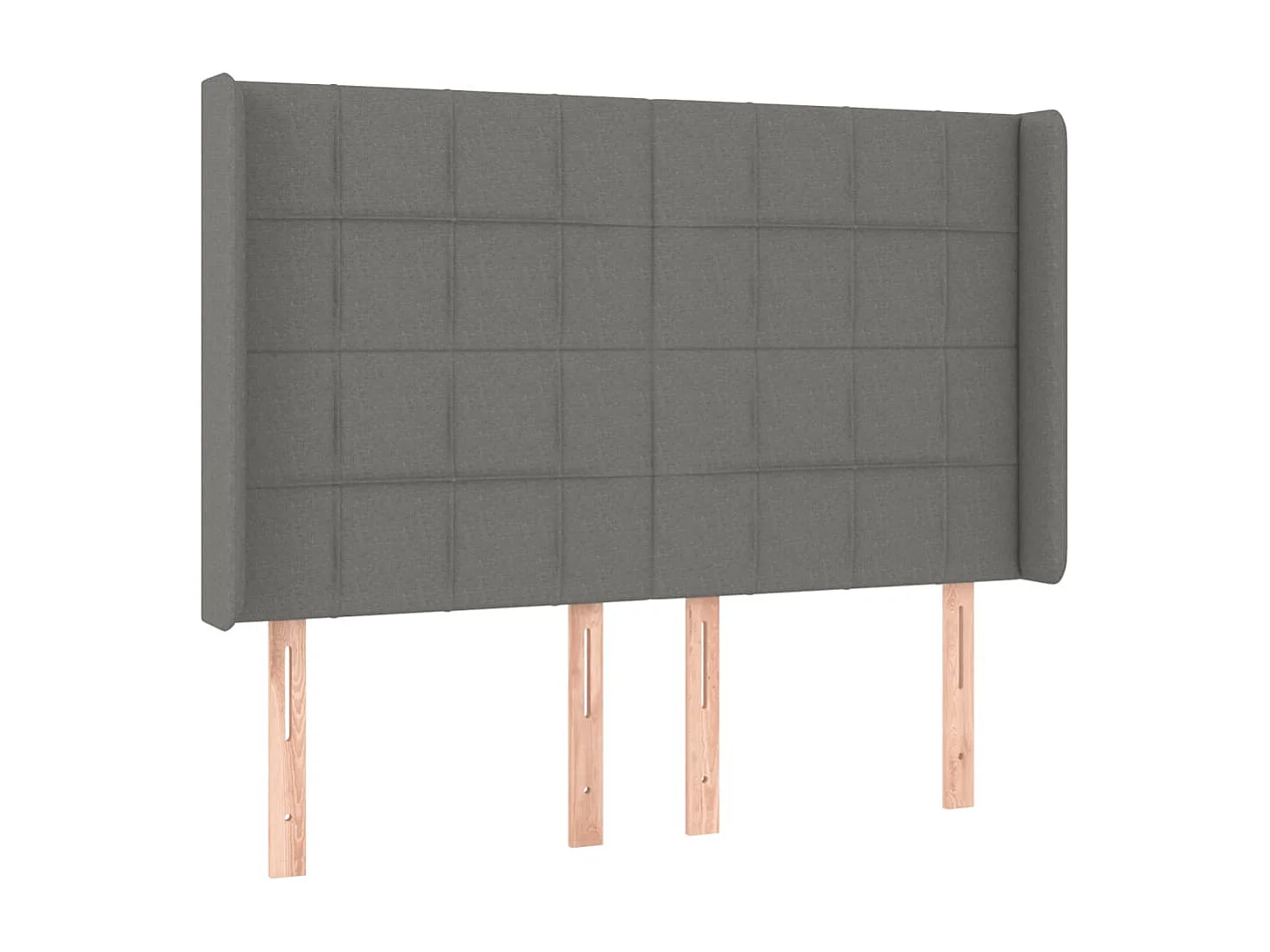 Hoofdbord | Hoofdeinde LED 147x16x118/128 cm stof donkergrijs