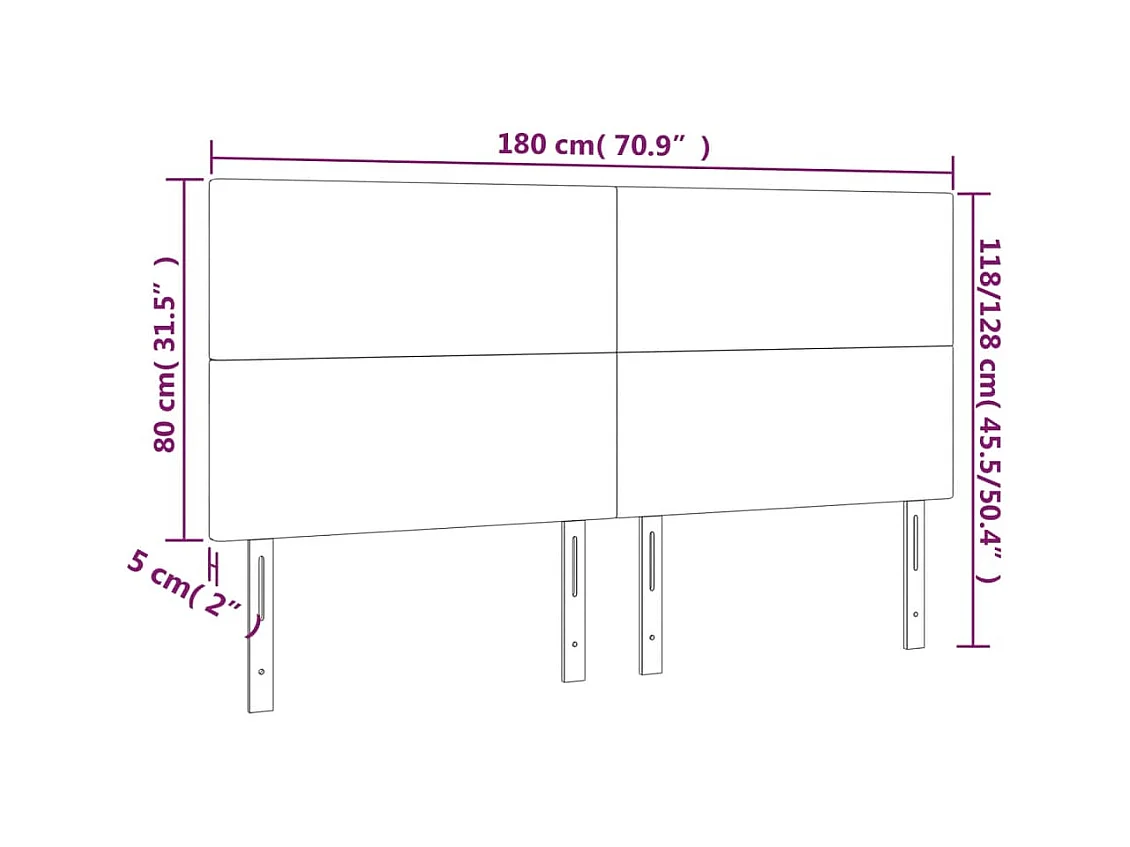 Cabeceros | Cabezal de cama | Mueble de cabecero 4 unidades de terciopelo azul oscuro 90x5x78/88 cm