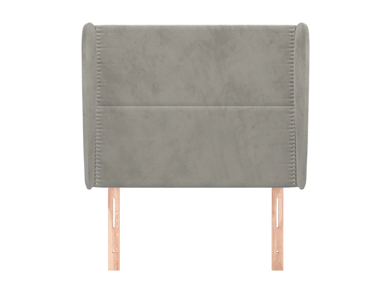 Tête de Lit | Panneau de tête pour lit Moderne avec oreilles Gris clair 103x23x118/128 cm Velours