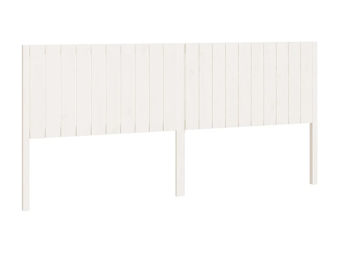 Hoofdbord | Hoofdeinde 205,5x4x100 cm massief grenenhout wit