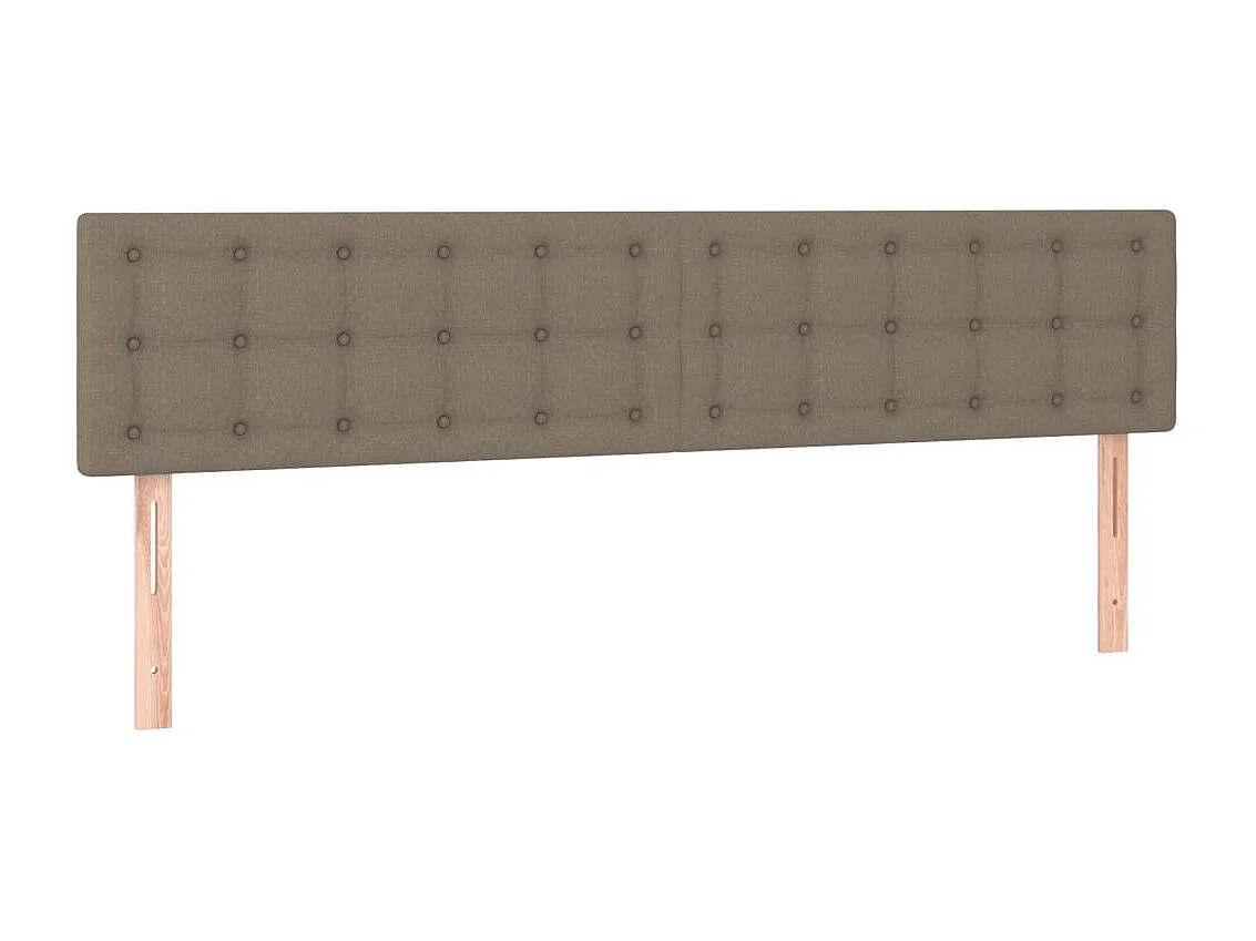 Hoofdbord | Hoofdeinde LED 200x5x78/88 cm stof taupe