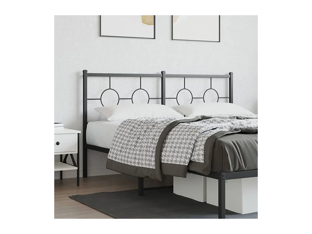 Mueble cabecero | Cabezal de cama | Cabecero de metal negro 150 cm