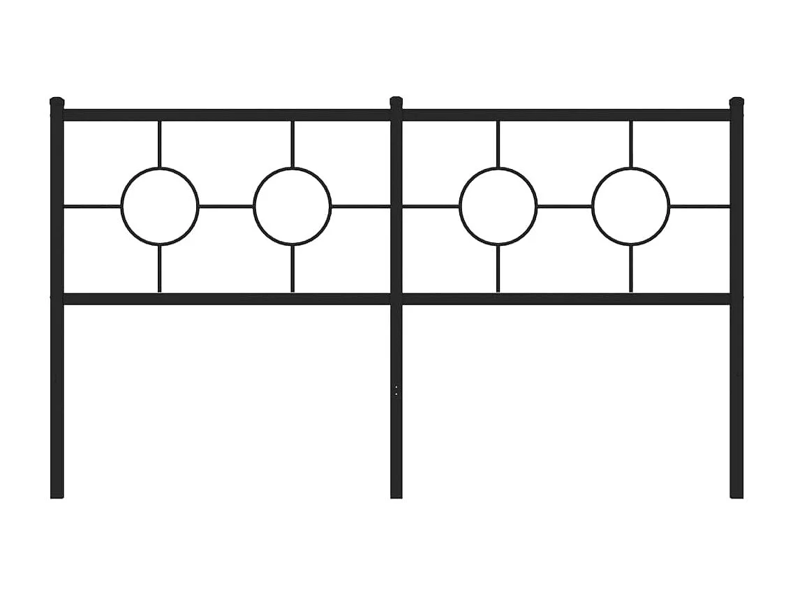 Tête de Lit | Panneau de tête pour lit Moderne métal noir 150 cm